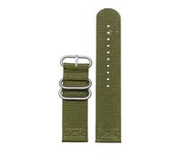 AXTGBHL Correa de reloj de nailon apta for Casio Fit for serie PROTREK PRW-6600 PRG-600Y PRG-650 PRG-600 correa de lona de nailon deportiva resistente al agua de 24mm(Green-silver)
