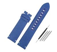 AXTGBHL Correa de reloj de nailon for hombre apta for Citizen Fit for Mido Fit for Navigator M026.629/430 Fit for Ocean Star M042.430 Correa de reloj de cuero de lona 22 mm(Blue no clasp)