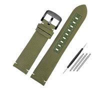 AXTGBHL Correa de reloj de nailon for hombre apta for Citizen Fit for Mido Fit for Navigator M026.629/430 Fit for Ocean Star M042.430 Correa de reloj de cuero de lona 22 mm(Army green black pin)
