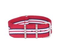 AXTGBHL Correa de reloj de nailon tejida, venta al por mayor, a rayas de 12mm, correas de reloj de pulsera, tela con hebilla(3Red 2Navy 2White)