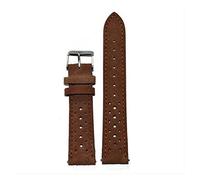 AXTGBHL Correa de reloj de reloj de gamuza porosa envuelta a mano Correa de reloj de acero inoxidable 18/20 / 22 / 24mm de reemplazo de hebilla de acero inoxidable Correa de muñeca(Brown,22mm)