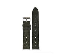 AXTGBHL Correa de reloj de reloj de gamuza porosa envuelta a mano Correa de reloj de acero inoxidable 18/20 / 22 / 24mm de reemplazo de hebilla de acero inoxidable Correa de muñeca(Grn,22mm)