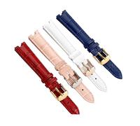 AXTGBHL Correa de reloj for mujer, compatible con Gucci GC YA1414 YA1415, accesorio de correa de cuero for reloj, pulsera con muescas de 12mm y 14mm(Pink-gold,12.4mm)