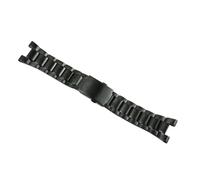 AXTGBHL Correa de resina for hombre, accesorios de reloj con hebilla, aptos for pulsera Casio GST-S130 S110 S100 W130L W100 W110 210, banda deportiva resistente al agua(Steel belt black)