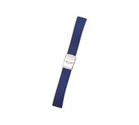 AXTGBHL Correa deportiva de silicona for hombre, hebilla plegable de 18mm, 20mm, 22mm, 24mm y 16mm, pulsera de repuesto de goma resistente al agua, accesorios for reloj(B1 BLUE,16mm)