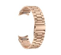 AXTGBHL Correa sin espacios for Samsung Fit for Galaxy Watch 6 Classic 43 mm 47 mm 4/5/6 40 mm 44 mm Banda Ajuste rápido Reloj de pulsera de acero inoxidable 5Pro 45(Rosegold,Watch 6 Classic 47mm)