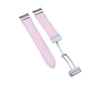 AXTGBHL Correa sin huecos apta for Samsuang Galaxy Watch 6 5 4 40MM 44mm hebilla magnética correa de cuero Galaxy Watch 6 4 classic 43 47mm 42 46MM(Pink Silver,Watch 5 Pro 45mm)