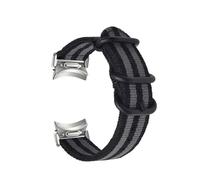 AXTGBHL Correa sin huecos apta for Samsung Galaxy Watch 6 Classic 43mm 47mm 6 5 4 44mm 40mm Correa de nailon apta for 4 Classic 42 46mm 5Pro 45mm pulsera(Black grey-S,Galaxy Watch 6 5 4)