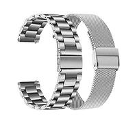 AXTGBHL Correas de acero inoxidable Mueve 3 Forerunner 245 645 Música Smart Watch Band Metal 2 0mm 3 Correa Fit for Garmin Venu SQ FIT FOR Vivoactive(Silver 2pcs)