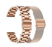 AXTGBHL Correas de acero inoxidable Mueve 3 Forerunner 245 645 Música Smart Watch Band Metal 2 0mm 3 Correa Fit for Garmin Venu SQ FIT FOR Vivoactive(Rose gold 2pcs)