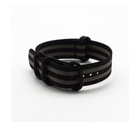 AXTGBHL Correas de nylon de servicio pesado 20 mm 22 mm de reloj correa de banda negra Hebilla de la OTAN de la OTAN for los accesorios for hombres(Bond,22mm)