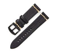 AXTGBHL Correas de reloj Vintage de cuero curtido vegetal, 18mm, 20mm, 22mm, 24mm, hebilla de acero de Color, correa de muñeca duradera hecha a mano(2,18mm)