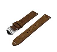 AXTGBHL Correas de reloj vintage de cuero Relojes rápidos Relojes Relojes Reemplazo for hombres Mujeres Mira accesorios 20 mm 22 mm(Brown-White line,20mm)