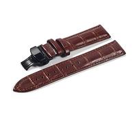AXTGBHL Corresas de cuero de reloj Strap Store Butterfly Butterfly Hebilla Accesorios de reloj Cinturón 18 mm 20 mm de 24 mm de 24 mm(Brown-B,16mm)