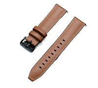 AXTGBHL Cuero + Correa de muñeca de silicona 20 mm Fit for Huawei/Fit for Samsung Gear S3 Fit for Amazfit Gtr 4 7mm / ajuste for Xiaomi Fit for HAYLOU SOLAR 22MM Reemplazo de banda de reloj(Brown,22