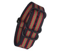 AXTGBHL Ejército militar PVD Hebilla negra 18mm 20mm 22mm 24mm correas de reloj hombres mujeres relojes Correa reloj de pulsera anillo hebilla(3Black-4Red-2Green,20mm)