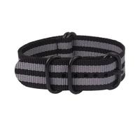 AXTGBHL Ejército militar PVD Hebilla negra 18mm 20mm 22mm 24mm correas de reloj hombres mujeres relojes Correa reloj de pulsera anillo hebilla(3Black 2Grey,20mm)