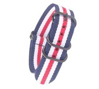 AXTGBHL Ejército militar PVD Hebilla negra 18mm 20mm 22mm 24mm correas de reloj hombres mujeres relojes Correa reloj de pulsera anillo hebilla(Navy-White-Red-B,18mm)