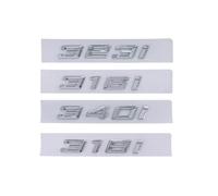 AXTGBHL Emblema De La Insignia del Maletero Trasero del Coche con Letras ABS 3D 316i 318i 320i 325i 328i 330i 335i 340i Logo Apto For BMW F30 F31 G20 G21 G28 Accesorios(Chrome Silver,318 d)
