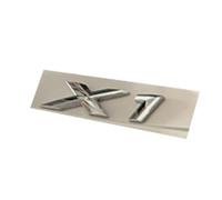 AXTGBHL Emblema de número de Letra Apto Fit For BMW X1, Insignia con Nombre del Modelo de Maletero, Pegatina de reacondicionamiento de Estilo de Coche, Negro Mate Brillante(Chrome Silver)