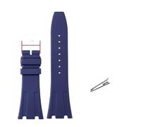 AXTGBHL Fit For AP Watch Fit For Audemars Fit For Piguet Negro Azul Gris 15400 15703 26331 26320 Correa de Reloj de Silicona de Goma Correa de Reloj for Hombres 26 mm(Blue without buckle)