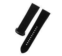 AXTGBHL Grabado de vigilancia de goma de 20 mm de 20 mm for Omega Fit For Seamaster 600 Speedmaster Planet Fit For Ocean Silicone Accesorios for la correa de pulsera impermeable(Black 02,22mm)