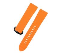 AXTGBHL Grabado de vigilancia de goma de 20 mm de 20 mm for Omega Fit For Seamaster 600 Speedmaster Planet Fit For Ocean Silicone Accesorios for la correa de pulsera impermeable(Orange 02,22mm)