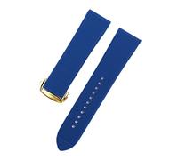 AXTGBHL Grabado de vigilancia de goma de 20 mm de 20 mm for Omega Fit For Seamaster 600 Speedmaster Planet Fit For Ocean Silicone Accesorios for la correa de pulsera impermeable(Blue 03,22mm)