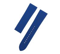 AXTGBHL Grabado de vigilancia de goma de 20 mm de 20 mm for Omega Fit For Seamaster 600 Speedmaster Planet Fit For Ocean Silicone Accesorios for la correa de pulsera impermeable(Blue no clasp,22mm)