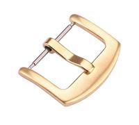 AXTGBHL Hebilla de correa de reloj de acero inoxidable for hombre y mujer, hebilla de correa de reloj de plata, negro y dorado, accesorios de correa de 16mm, 18mm, 20mm, 22mm y 24mm(Gold brushed,18mm)
