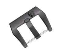 AXTGBHL Hebilla de correa de reloj de calavera de acero inoxidable 18 20mm 22mm 24mm mujeres hombres plata negro Metal cepillado correa de reloj accesorios de correa(Schwarz,20mm)