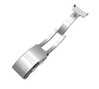AXTGBHL Hebilla de reloj de acero inoxidable 316L de lujo apta for Seiko Fit for Citizen Cierre de correa de reloj Botón sólido de metal apto for accesorios de reloj con hebilla de buzo(18mm)