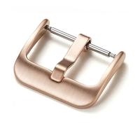 AXTGBHL Hebilla de reloj de acero inoxidable cepillado esmerilado de 3,0 mm Correa de reloj de cuero de 18 y 20 mm Cierre de reloj No se desvanece Cierre desplegable(Rose Gold,18mm)