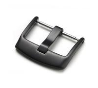 AXTGBHL Hebilla de reloj de acero inoxidable cepillado esmerilado de 4,0 mm 18 20 22 24 mm correa de reloj cierre de reloj No se desvanece cierre desplegable T28(Schwarz,24mm)
