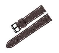 AXTGBHL Hombres Mujeres de cuero reloj de pulsera 20 mm 22 mm reloj Correa de cuero Pulsera Ajuste for Galaxy 4 2mm 46mm(Coffee Brown-Black,22mm)