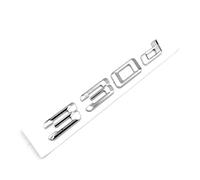 AXTGBHL Insignia Adhesiva for Maletero Trasero de Coche, Letras cromadas ABS 3D, Color Negro, Emblema 330i 330d, Logotipo Apto for BMW E46 E90 E91 E30 F30, Accesorios for Coche(330d Chrome Silver)