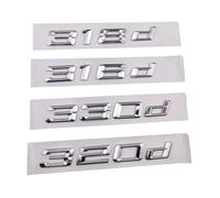 AXTGBHL Letras Cromadas 3D For Coche, Aptas For BMW 320d 316d 318d 325d 330d 335d Logo E46 F31 E90 F30 G20 E91, Accesorios Adhesivos con Emblema(2008-2017,320d)