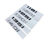 AXTGBHL Letras de números antiguos 116i 118i 120i 125i 128i 130i 135i 140i emblema superior ABS apto for BMW serie 1 pegatina con logotipo for placa de identificación del maletero del coche(Glossy bla