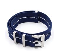 AXTGBHL Marca de moda Nylon Nylon Strap Strap Watch Elastic Belt Troops Francés Bolsa de paracaídas Reloj de reloj 18mm 20mm 22mm Reloj de pulsera militar(Navy-White Line,20mm)