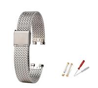 AXTGBHL Muesca GC apta for pulsera tejida de Milán, adecuada for correa de reloj de acero fino sólido G-ucci YA141401 YA141505, correa de reloj for mujer(White-silver)