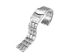 AXTGBHL Pulsera apta for reloj Swatch Precision Steel Band YVS451 YVS435 YCS443G Correa de acero inoxidable for hombre resistente al agua 17MM 19MM 20MM 21MM(Silver,21mm)