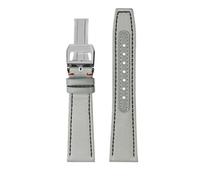 AXTGBHL Pulsera de 20 mm, 21 mm, 22 mm, apta for correa IWC, apta for piloto Little Prince Mark 18 IW377714/IW388101, panel de lona de nailon, correa de reloj for hombre de piel de vaca(A-grey-b-silve