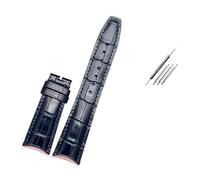 AXTGBHL Pulsera de 22mm adecuada for IWC Fit for Portugal correa de reloj de cuero resistente al agua con cadena de 7 días con correa de reloj IW500705(Blue-no bucke)