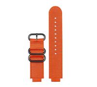 AXTGBHL Pulsera de 24MM apta for reloj TIMEX de lona suave y transpirable con correa de brújula de marea masculina T2N721 T2N720 hebilla de correa de reloj negra y roja de nailon(Orange-black)