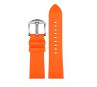 AXTGBHL Pulsera de liberación rápida de 23mm for hombre, correa de reloj de silicona y caucho fluorado resistente al agua PRW-6900Y PRW-6800Y PRW60(Orange-steel pin)