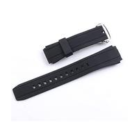 AXTGBHL Pulseras a prueba de agua Pulseras de silicona duraderas de la correa de la hebilla del alfiler de la serie for el edificador serie EF-552 Hombre de goma reloj de reloj negro 25mm + herramient