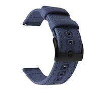AXTGBHL Releance Watch Strap for Men Women Premium Nylon Watch Fit for Samsung Fit For Galaxy Fit For Huawei Watch Fit For Hamilton Fit for caqui 18 mm de 20 mm 22 mm de 22 mm(Blue-black buckle,20mm)