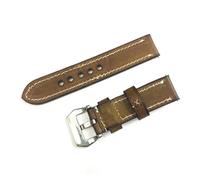 AXTGBHL Reloj accesorios moda 4 colores reloj de reloj 20 mm 22 mm 24 mm reloj de cuero correa cepillo hebilla reloj banda(Coffee,20mm)