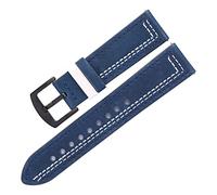 AXTGBHL Reloj Bandas Pulsera Lanzamiento rápido Verde Brown Negro for Hombres Ver Correa De Cuero 20mm 22mm Crazy Horse Cuero Vintage(Blue,20mm)
