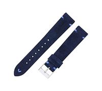 AXTGBHL Reloj Correas 18 mm 20 mm Hand Steins Beige Green Blue Cuero Reloj de cuero for hombre mujer Reloj de liberación rápida Pulsera(Indigo 1,18mm)